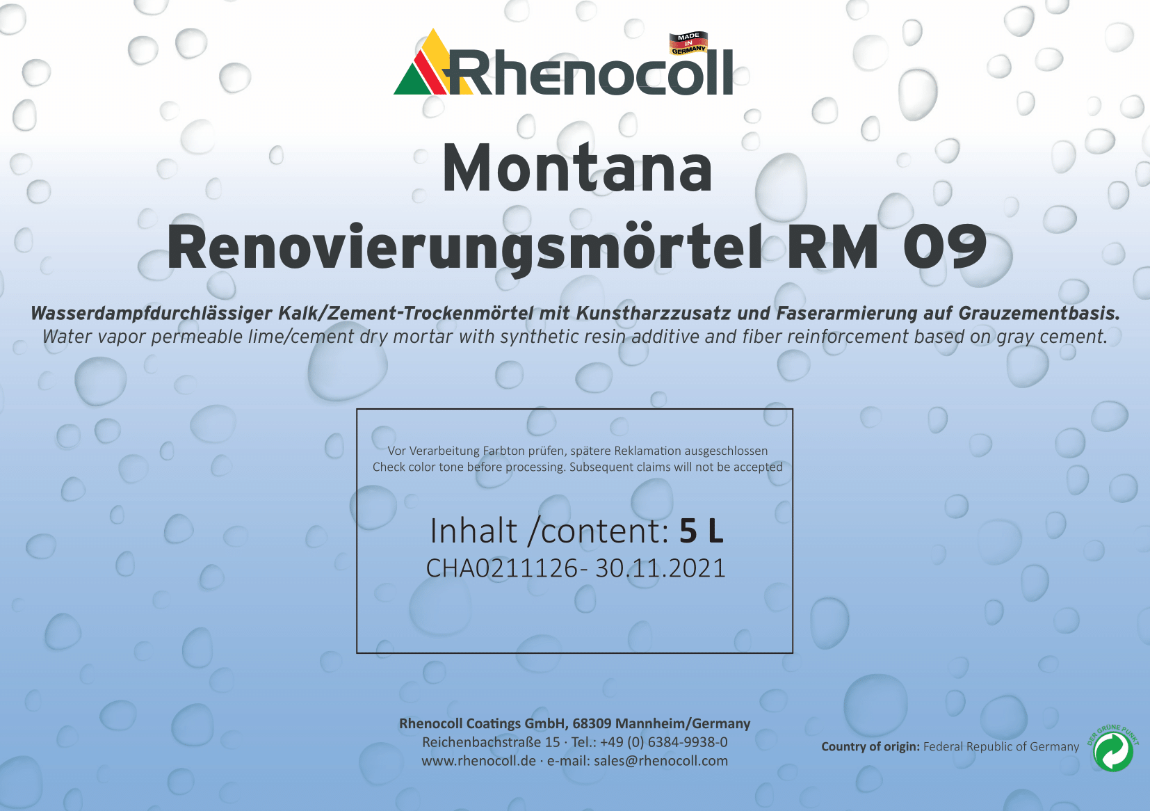 Montana Renovierungsmörtel RM 09